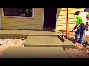 How to set-up and pour a beautiful concrete entryway and steps California