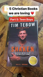 Looking for book recommendations for the teen boys in your life? These 5 books are great additions to your collection or for gifts! They are a great reminders of Jesus’ love, especially while navigating the teen years ❤️ Books: 📚Shaken: Discovering your true identity in the midst of life’s storms by Tim Tebow 📚Soul Fuel by Bear Grylls 📚Do Hard Things: A teenage rebellion against low expectations by Alex and Brett Harris 📚The Screwtape Letters by C.S. Lewis 📚Winning the War in Your Mind For 