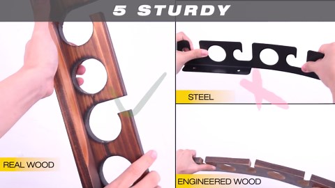 Ghosthorn Wall or Ceiling Mounted Fishing Rod Racks, Holds Up to 12 Rods, Fishing Pole Storage for Garage