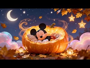 🔴 LIVE Little Mickey Pumpkin Lullaby 🌙 | Magical Disney Autumn Dreamscape for Deep Sleep