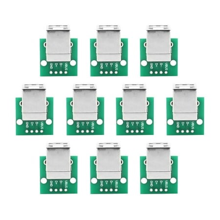 With 4 Pins Including VBUS, D , D- And GND, 10Pcs Standard USB Type B Female Socket, USB Type B To DIP Adapter Board, USB DIP Adapter, For DIY Breadboard Design - Walmart.ca