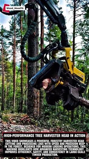 High-Performance Tree Harvester Head in Action #Forestry #Logging #HarvesterHead #TimberIndustry