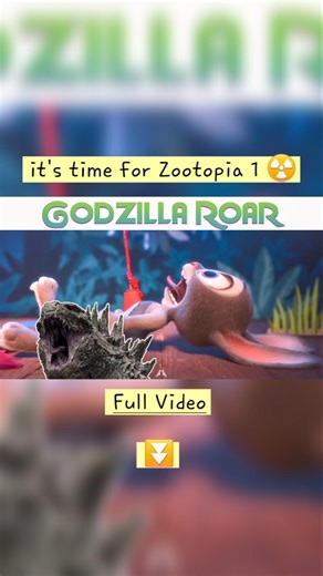 #zootopia 1 but screams got replaced with Godzilla Roar #memes #funny