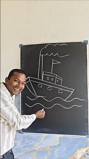 How to draw a Ship #art #drawing #sketch #tutorial #trending #youtubeshorts