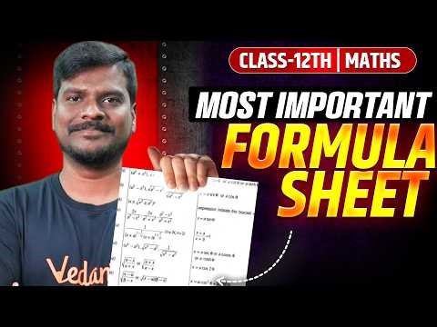 CBSE Class 12th Maths | The Ultimate Formula Sheet by Vijay Sir!