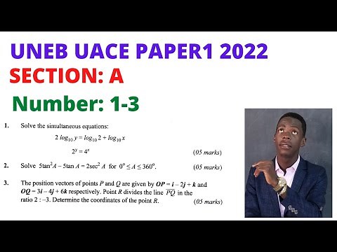 UACE 2022 paper 1 solution for number 1-3......#africastruggle