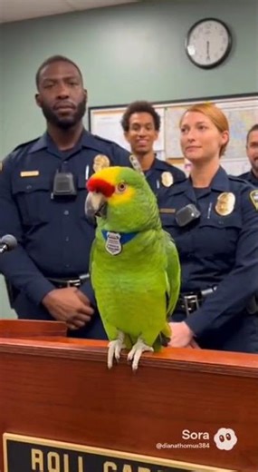 Police Roll Call with a Talking Parrot #nightparrot #quakerparrot #parrot #partyparrot#talkingparot
