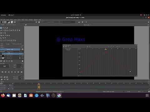 Krita Fade Text Using Curved Animation