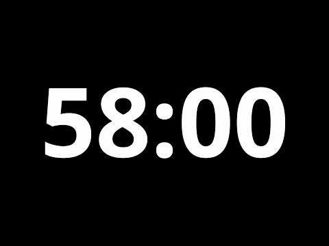58 Minute Timer 4K⏱️ | 58 Min Countdown (No Music, Black Screen)