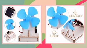 Beaupretty DIY Solar Fan Science Kit for Educational Hand-Assembled Solar-Powered Fan STEM Experiment to Explore Renewable Energy and Wind Creative Learning Material