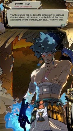 Prometheus says Aetos came around, but Zeus never shall 🦅 #hades2