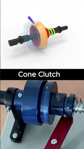 Cone Clutch Working #mechanism #machine #mechanic #engineering #automobile #mechanical #3ddesign