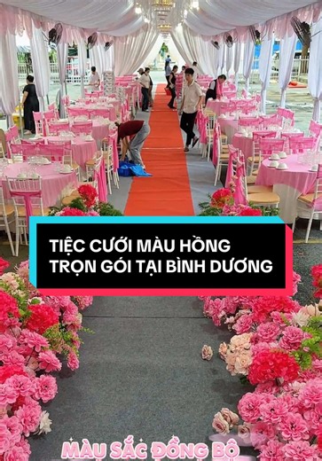 Tiệc cưới màu hồng trọn gói Bình Dương – Tiệc cưới trọn gói