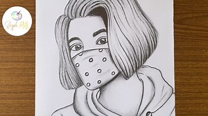 21 reactions | How to draw a girl with face mask 殺. For process video click the link below  https://youtu.be/Kk-H8p81zYA ___________ #artofvisuals #sketch_daily #pencildrawing #artforbeginners #art #artist #artwork #artistsoninstagram #artgallery #artofdrawing #artoftheday #howtodrawagirl #girldrawing | Sayah Arts | Facebook