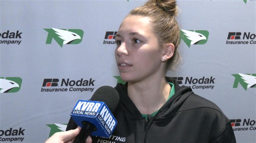 9K views · 39 reactions | It's a new era for North Dakota Women's Basketball. They have a new head coach and a bunch of new players. But what is helping this transition is players like Mikayla Aumer. Head Coach Dennis Hutter says it means a lot that Aumer stayed and wanted to help this program. #undwbb #fightinghawks | KVRR News | Facebook