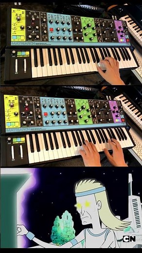 Regular Show - Gary vs David Synthesizer Duel (#shorts)