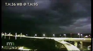 HEAVY LIGHTNING: MnDOT cameras at Highway 36 and Highway 95 in Oak Park Heights showed very stormy skies Wednesday night. | WCCO & CBS News Minnesota