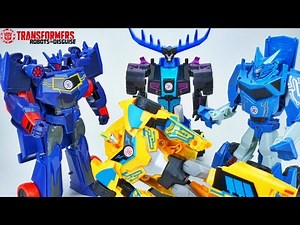 Transformers Robots in Disguise Soundwave Steeljaw and Thunderhoof beat up Bee