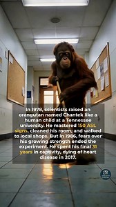 9.4K views · 94 reactions | In the 1970s, an orangutan went to college and learned sign language before his life took a tragic turn. #history #facts #education | Ancient Enigma | Facebook