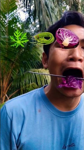 Food ASMR☘️🫛🥬 | Mouth Emoji Magic😲✨️ #shorts #reverse #food #mukbang #funny