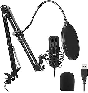 ZAFFIRO USB Microphone Kit Plug & Play USB Computer Mic Cardioid Podcast Condenser Microphone Kit, PC Streaming Mic are Suitable for YouTube, Streaming, Recording Music, Live Streaming and Gaming (2)
