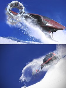Futuristic RDSV Snowmobile is Star Wars Snowspeeder Meets All-Terrain Vehicle