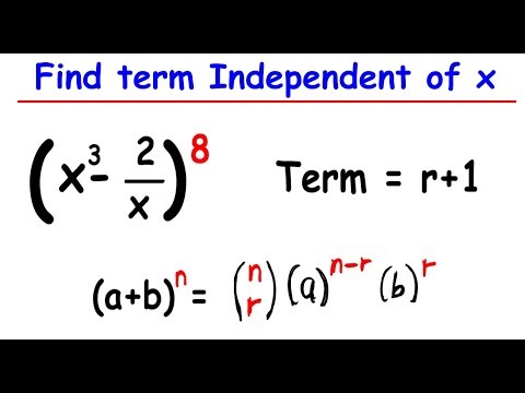 How to Find a Term Independent of x | Binomial Theorem