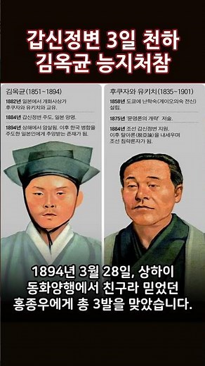 갑신정변 3일 천하 김옥균 능지처참