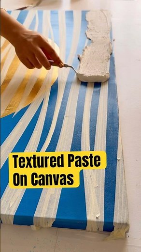Textured paste on stretched canvas 🩶 #texturedart #shorts