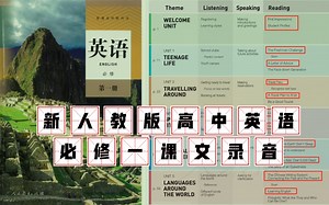 新人教版高中英语必修一教材课文录音Welcome unit-unit5 Reading and thinking和Reading for writing