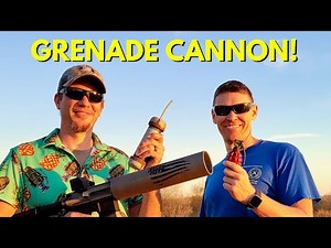 Launching Real Grenades, Pipebombs, and Flashbangs from a Can Cannon!