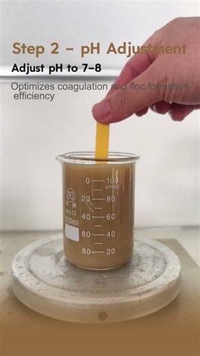 Food Wastewater Decolorization Test | PAC + pH Control + PAM Flocculation