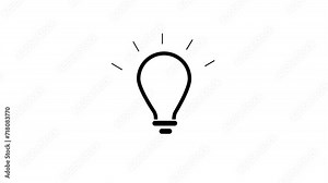 bulb Icon of nice animated for your videos easy to use with Transparent Background