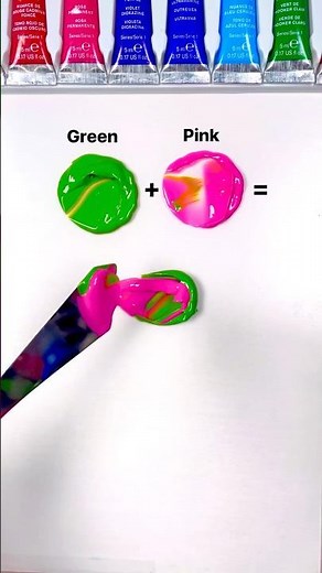 Strange color recipes #colormixing #paintmixing #satisfyingart #painttapping #palatteknife