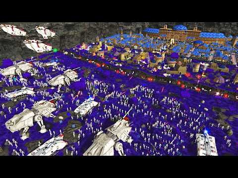 Full-Scale CLONE ARMY Invasion of CITY WALLS Under Siege... - Men of War: Star Wars Mod
