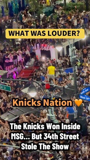 Momentum: 34th Street Became The Loudest Place In America After The Knicks Won #nyknicks #manhattan