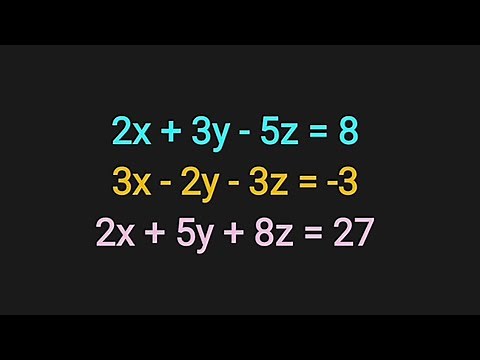 Solving system of equations consisting 3 unknown variables by elimination method