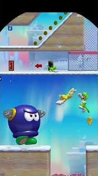 super mario maker 2 course world 2 Player mario luigi amazing Walkthrough #shorts Video