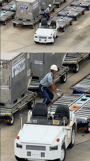 ドーリー接続確認！ANA Ground Handling - Cargo - 大阪国際（伊丹）空港 #shorts