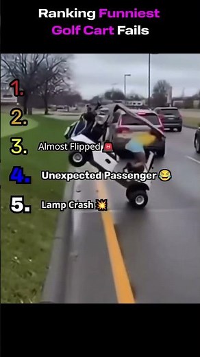 🚗Ranking Funniest Golf Cart Fails🤣