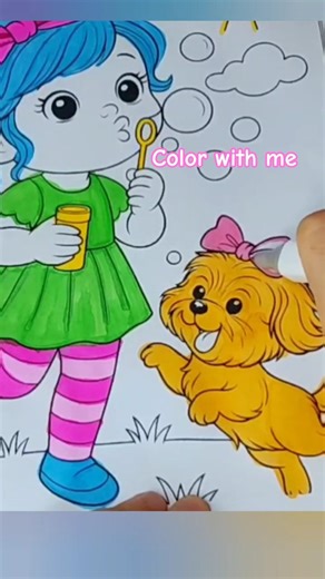 ✨ Chibi Girl Fantastic Colors combo #coloring #coloringadventure #drawing