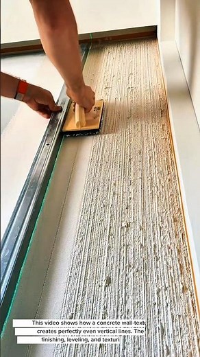 Insanely Satisfying Wall Texture Tool! Perfect Lines Using a Concrete Grooving Float