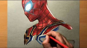 How this Iron Spider suit drawing comes together