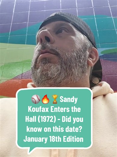 On January 19, 1972, Sandy Koufax became the youngest player ever elected to the Baseball Hall of Fame at age 36, a remarkable feat due to his dominant but short career, ending early at 30 from arthritis, which now seems unusual given how dominant he was, yet he retired at his peak, making his HOF entry even more poignant as he left at the height of his powers, setting a standard for impact over longevity, though his abrupt exit and his devotion to faith (missing Game 1 of the '65 World Series f