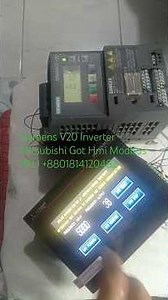 #Siemens V20 Inverter ~ #Mitsubishi Got Hmi #Modbus RTU +8801814120482