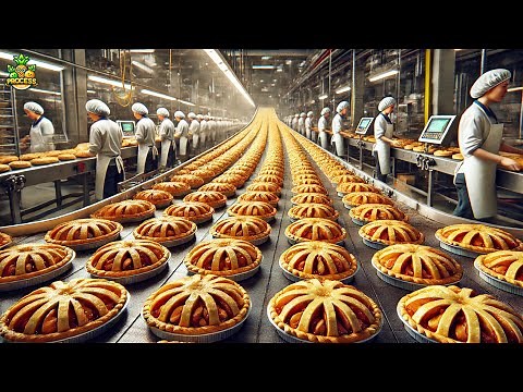 How Millions of Apple Pies Are Made in a Factory | Modern Pie Production Process