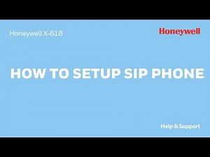 How to Setup SIP Phone for Honeywell X-618 - Honeywell Support