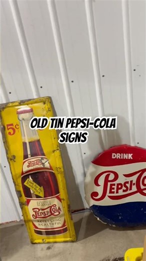 Old Pepsi-cola tin signs #vintage #fypシ゚viral