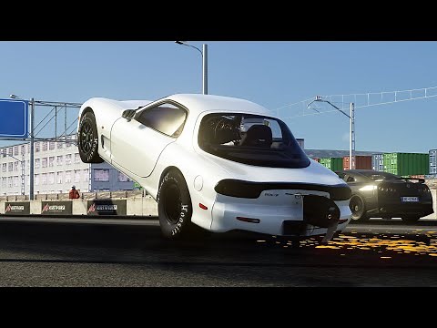 2000hp Rx7 vs 1600hp GTR - Drag Racing - Assetto Corsa