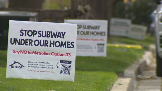 Anger growing over planned subway route under Thornhill neighbourhood